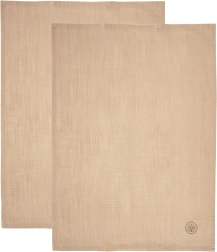 Cotton kitchen towels beige 70 × 50 cm, set of 2