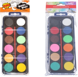 Akvareļu krāsas 12 krāsas ar otu