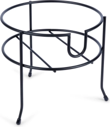 Metāla statīvs dzērienu traukam ar krānu, melns, 20 cm