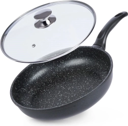 Granīta panna ar stikla vāku ORION Grande 28 cm