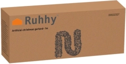 Ziemassvētku virtene ar čiekuriem un sarkanām ogām 1 m Ruhhy