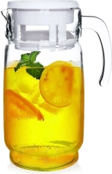 Stikla krūze ar vāciņu 2 l