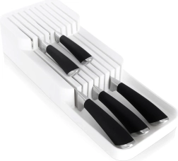 White drawer knife organizer 39 × 14.5 × 7.5 cm VILDE