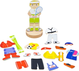 Magnētiskā apģērbšanas puzle “Sporta aktivitātes” Bigjigs Toys