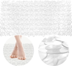 Caurspīdīgs neslīdošs vannas istabas paklājiņš 70 × 35 cm