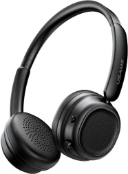 USAMS SR01 On-Ear Wireless Headphones with ANC and Bluetooth 5.3 – Black