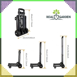 Saliekams pārvadājamo kravas ratiņš ar teleskopisku rokturi 40 kg