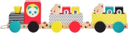 Wooden Pull-Along Train with Numbers and Animals PETIT COLLAGE