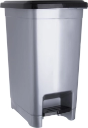 Narrow plastic pedal bin 10 l Orion
