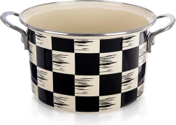 Enamelled Pot Checkerboard 20 cm, 3 L