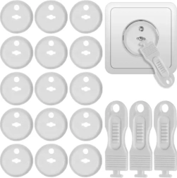 Drošības vāciņi kontaktligzdām, balti