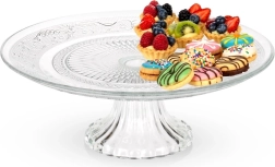 Glass cake stand on pedestal 25 cm
