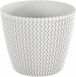 Balts plastmasas puķu pods SPLOFY 29,5 cm