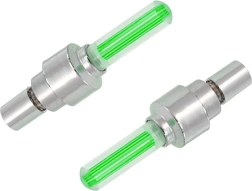 Spīdoši ventiļu vāciņi – zaļi, 2 gabalu komplekts