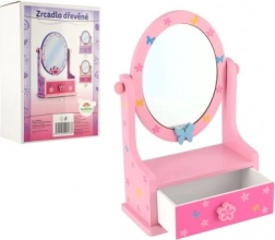 Koka rotaslietu kastīte ar spoguli mazajām princesēm