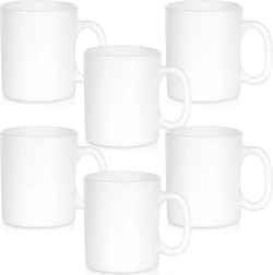 Balto stikla krūžu komplekts 300 ml, 6 gab.