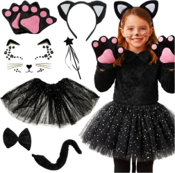 Kids’ Cat Costume Kruzzel Black 7-in-1