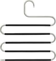 Neslīdošs S veida biksu pakaramais ar 5 līmeņiem