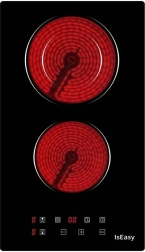 IsEasy divu zonu elektriskā keramikas plīts virsma