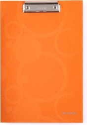 A4 vienkāršais rakstāmplāksnītis ar klipsi, laminēts, oranžs