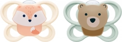 NUK Perfect Match Air Pacifier for Newborns, FOX/BEAR, 2 pcs
