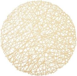 Round rubber table mat 39 cm gold