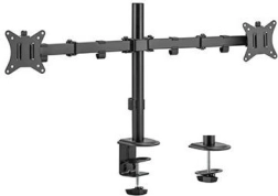 Desk adjustable arm for two monitors, up to 32 inches, 9 kg
