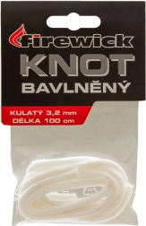 Apaļš kokvilnas dakts 3,2 mm – 1 m