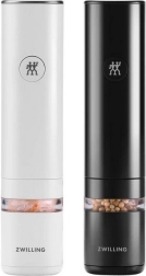 2 elektrisko garšvielu dzirnaviņu komplekts ZWILLING Enfinigy, melna un balta