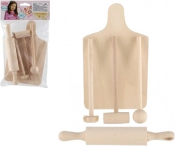 Wooden Kitchen Utensil Set for Kids 20 cm