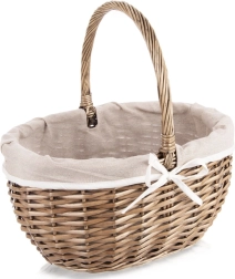 Pīts piknika grozs ar auduma ieliktni 40 × 31 × 40 cm