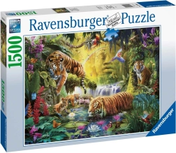 Puzle 1500 gabali Miermīlīgie tīģeri RAVENSBURGER