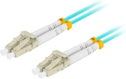 Duplex fiber optic patch cord OM3 MM LC/UPC–LC/UPC 3 m (aqua) - 1 piece