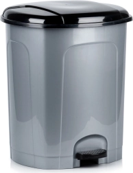Plastmasas pedāļa atkritumu tvertne 50 l, pelēka
