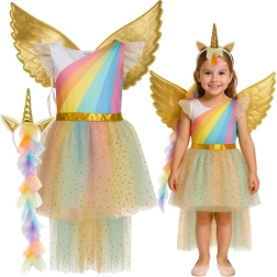 Kruzzel kids’ unicorn costume, 3 pieces (122–128 cm)