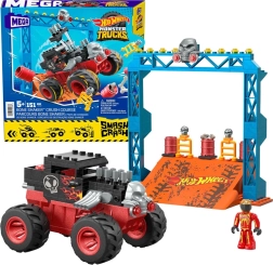 Konstruktors HOT WHEELS Mega Bone Shaker Crush Course – monstru kravas auto ar rampu, 151 detaļa