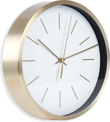 Sienas pulkstenis balts un zelta 25 cm