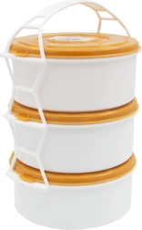 Ēdienu trauks 3×1 l no plastmasas – krāsu miks