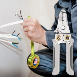 Multifunkcionālas knaibles kabeļu noņemšanai un krimpēšanai 0,8–3,2 mm, 7 vienā