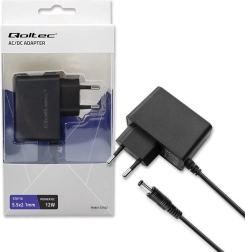 Tīkla adapteris 12 V 1 A (12 W) ar 5.5 × 2.1 mm savienotāju