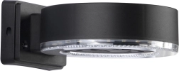 Saules sienas LED gaisma 24 LED, melna, IP44