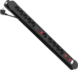 MACLEAN ENERGY pretpārslodzes pagarinātājs ar 10 rozetēm, 2 slēdži, 1,5 m