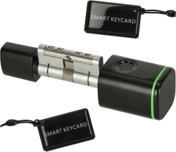 Smart door cylinder with fingerprint and Bluetooth