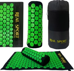 Akupresūras paklājiņš ar spilventiņu relaksācijai un sāpju mazināšanai