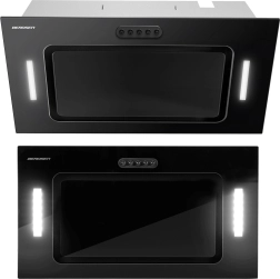 Iebūvējams skapīša tvaika nosūcējs 52 cm melns Berdsen BE-52A ar LED apgaismojumu