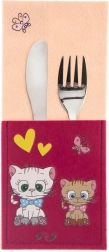 Children’s cutlery case Kitten 21 × 9 cm