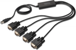 USB adapteris uz 4× RS232 ar 1,5 m kabeli