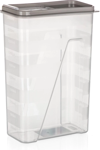Kārba beramajiem produktiem 2,5 l ar atveramu vāciņu latte krāsā