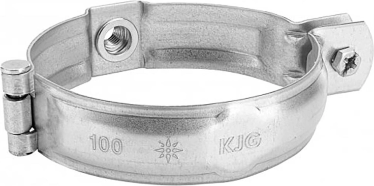Downpipe clamp without spike 80 mm, galvanized
