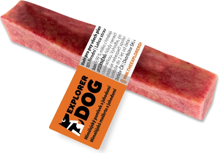 Explorer dog Himalayan cheese dental chew with strawberries, size M